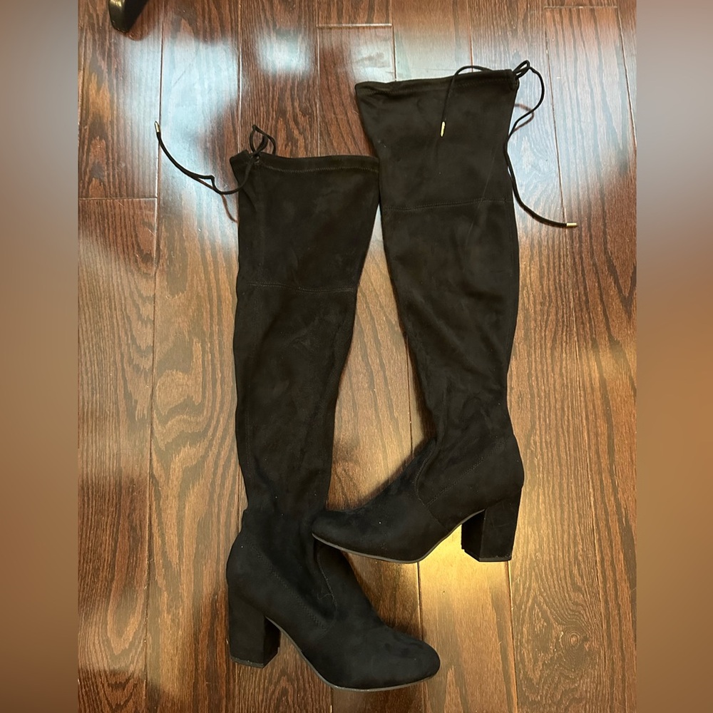 Dynamite Knee High Faux Suede Boots